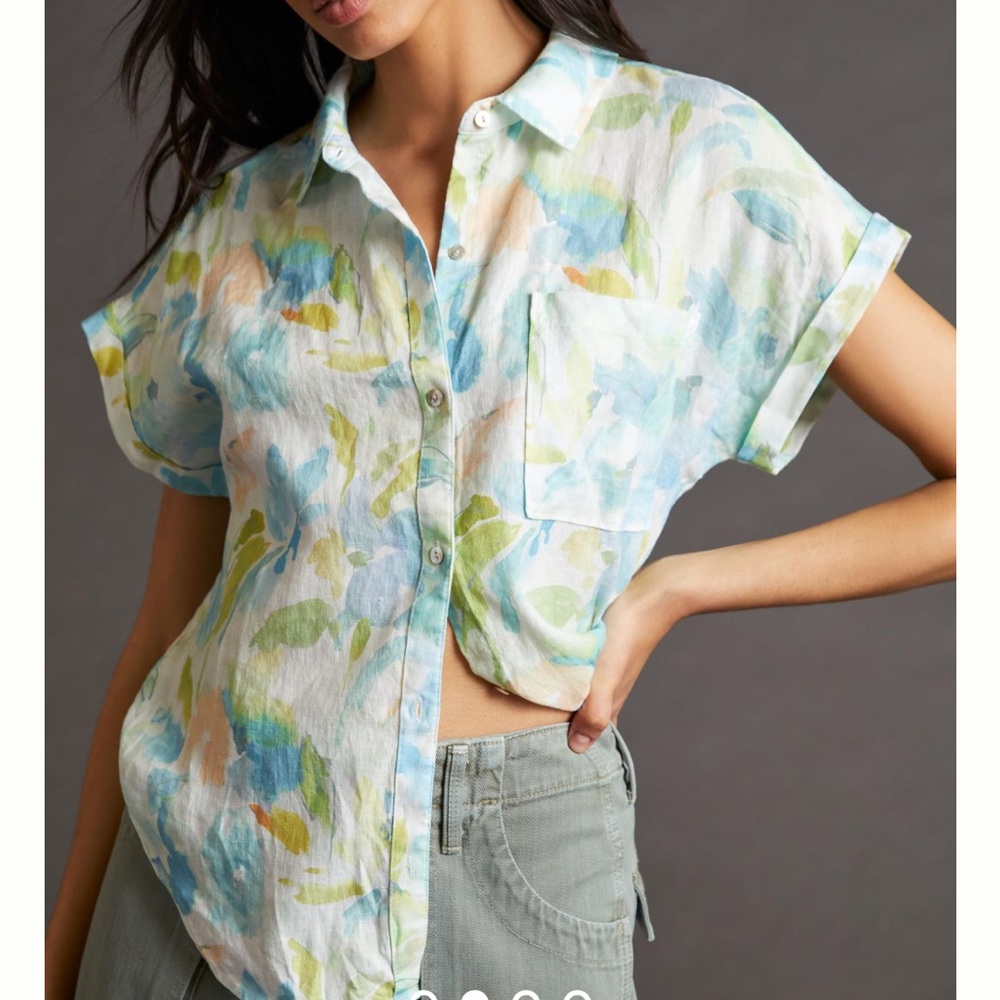 Cloth & Stone Linen Surf Shirt XL from Anthropologie